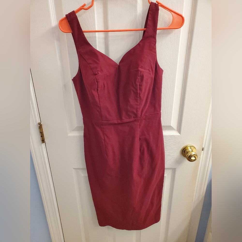 Burgundy dress